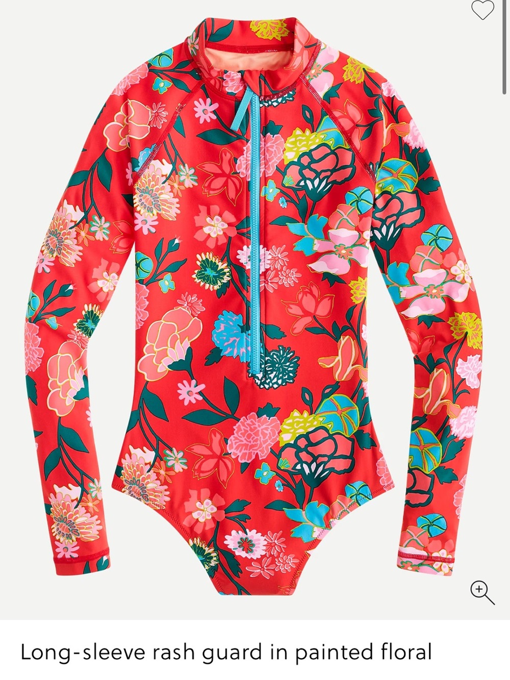 J. Crew Coral & Pink Floral Rash Guard